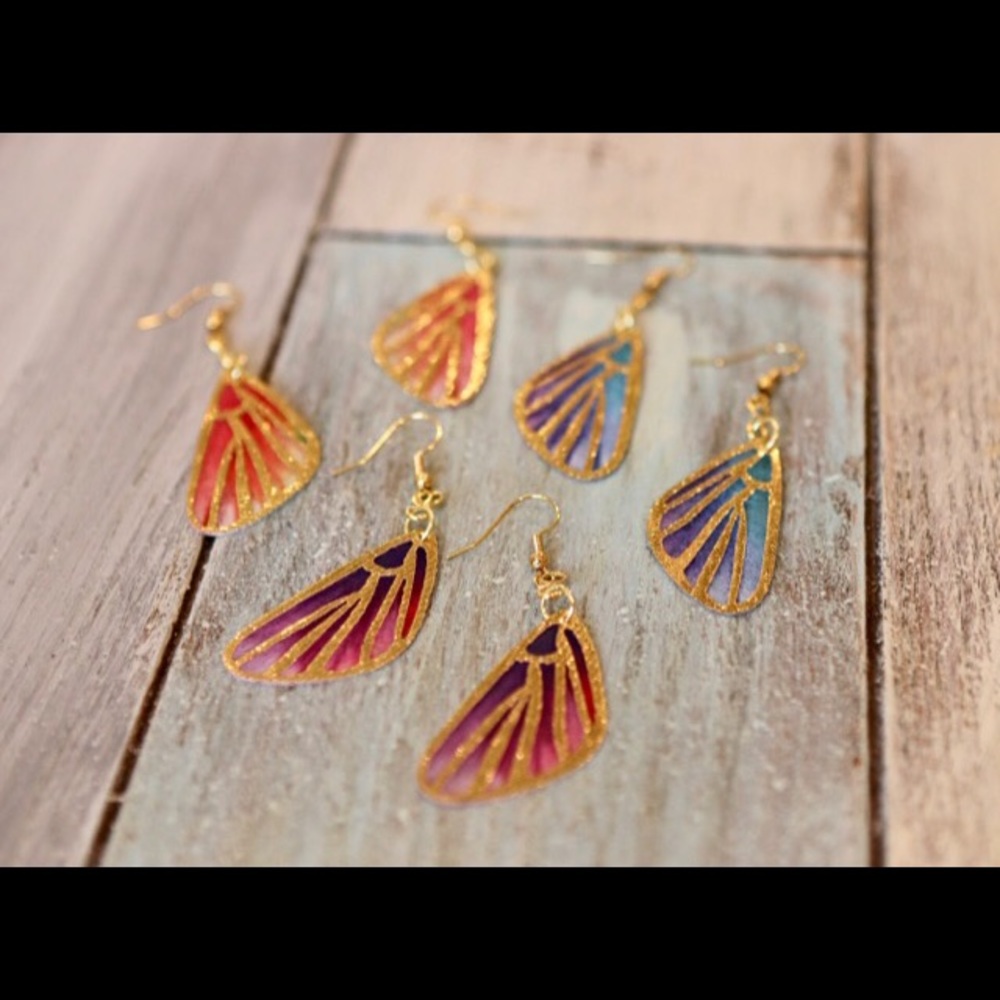 Butterfly Earrings Set